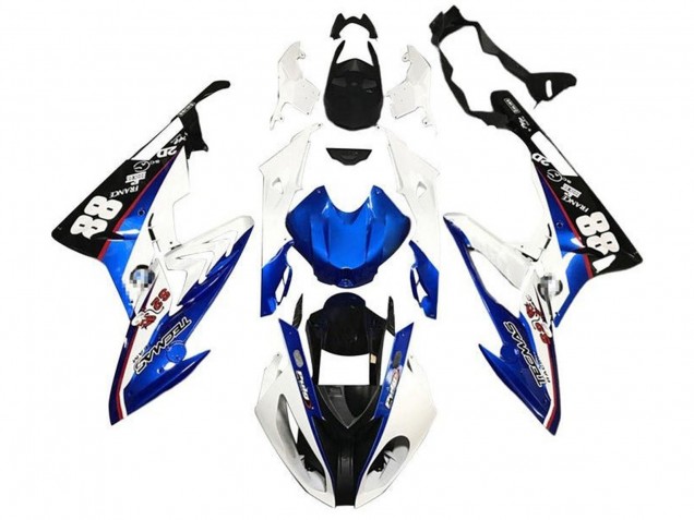 Mejores Carenados Moto BMW S1000RR 2017-2018 - Blanco Azul Negro