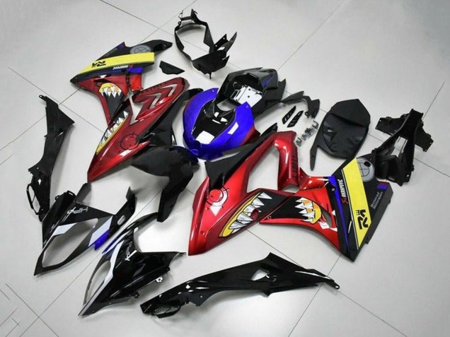 Mejores Carenados Moto BMW S1000RR 2017-2018 - Amarillo Azul Rojo Negro Tiburón