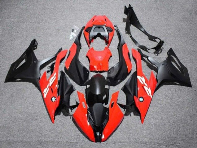 Mejores Carenado Moto BMW S1000RR 2019-2022 - Rojo Blanco Negro Mate