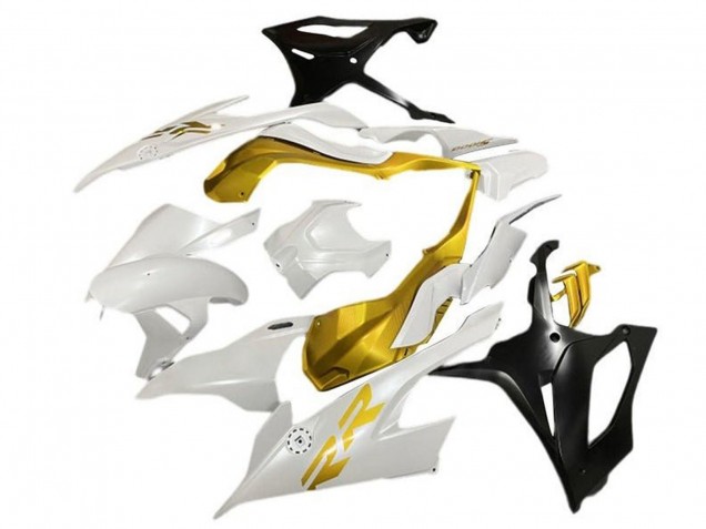 Mejores Carenados Moto BMW S1000RR 2019-2022 - Blanco Oro Negro Mate