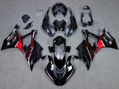 Mejores Carenados Moto BMW S1000RR 2019-2022 - Negro Rojo Oscuro