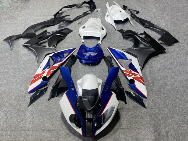 Mejores Carenados Moto BMW S1000RR 2019-2022 - Azul Blanco Rojo Negro