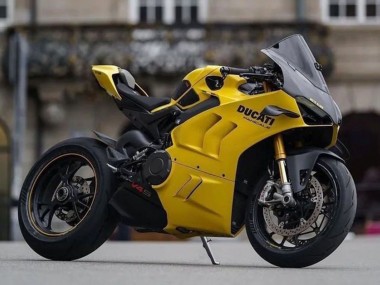 Mejores Carenados Moto Ducati Panigale V4 V4S 2022-2024 - Amarillo Negro