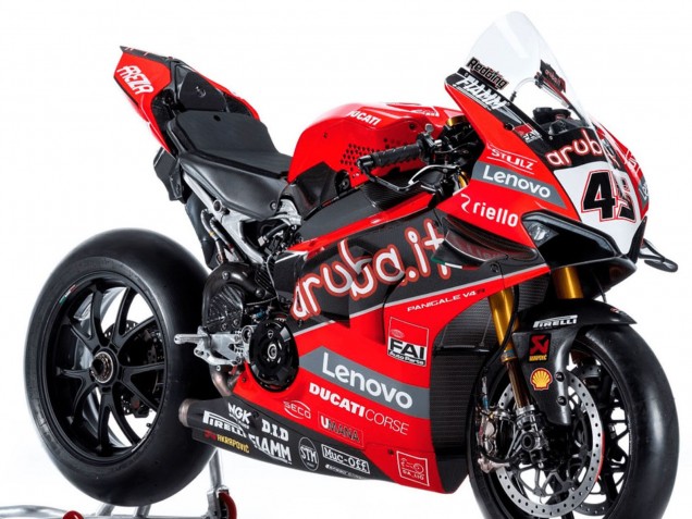Mejores Carenados Moto Ducati Panigale V4 V4S 2018-2019 - Rojo Negro Blanco Aruba