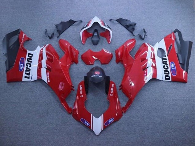 Mejores Carenados Moto Ducati Panigale V4 V4S 2020-2021 - Blanco Rojo Negro Mate Tim