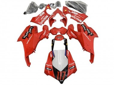 Mejores Carenados Moto Ducati Panigale V4 V4S 2020-2021 - Rojo Negro Brillante Lenovo 117