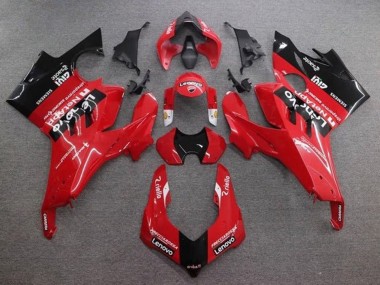 Mejores Carenados Moto Ducati Panigale V4 V4S 2020-2021 - Rojo Negro Brillante Lenovo