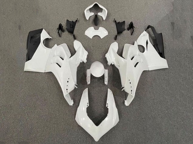 Mejores Carenados Moto Ducati Panigale V4 V4S 2020-2021 - Blanco Perla Negro Brillante