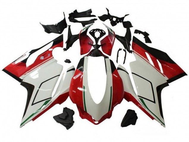 Mejores Carenados Moto Ducati 959/1299 2015-2020 - Blanco Rojo Verde Negro Brillante