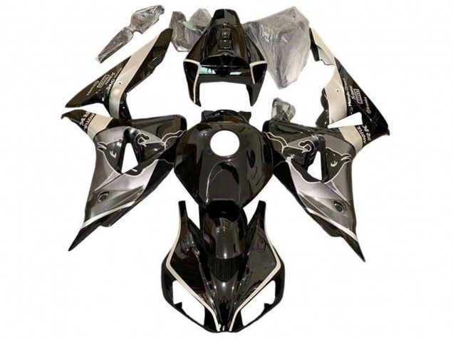 Mejores Carenados Moto Honda CBR1000RR 2006-2007 - Gris Negro Brillante Toro