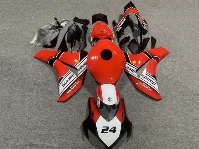 Mejores Carenados Moto Honda CBR1000RR 2008-2011 - Rojo Blanco Negro Brillante 24