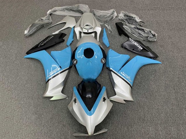 Mejores Carenados Moto Honda CBR1000RR 2012-2016 - Azul Claro Plata Negro