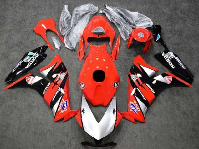 Mejores Carenados Moto Honda CBR1000RR 2012-2016 - Rojo Plata Negro Brillante