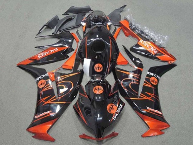 Mejores Carenados Moto Honda CBR1000RR 2012-2016 - Naranja Negro Brillante BACARDI