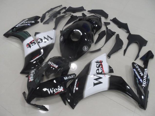 Mejores Carenados Moto Honda CBR1000RR 2012-2016 - Negro Brillante Blanco West
