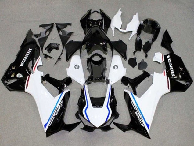 Mejores Carenados Moto Honda CBR1000RR 2017-2023 - Blanco Azul Negro Brillante Raya