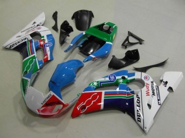 Mejores Carenados Moto Yamaha YZF R6 1998-2002 - Blanco Azul Verde Rojo Fiat Motul Michelin Dunlop