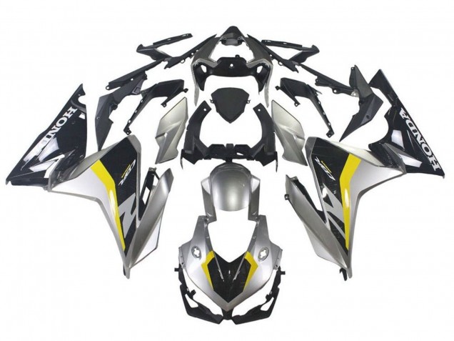 Mejores Carenado Moto Honda CBR500R 2019-2021 - Plata Negro Brillante Amarillo
