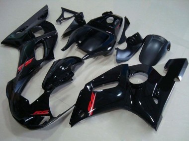 Mejores Carenados Moto Yamaha YZF R6 1998-2002 - Negro Brillante Rojo Calcomanía