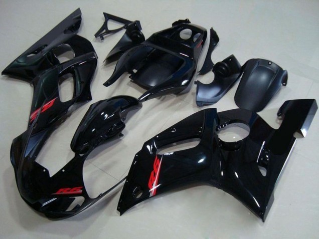 Mejores Carenados Moto Yamaha YZF R6 1998-2002 - Negro Brillante Rojo Calcomanía