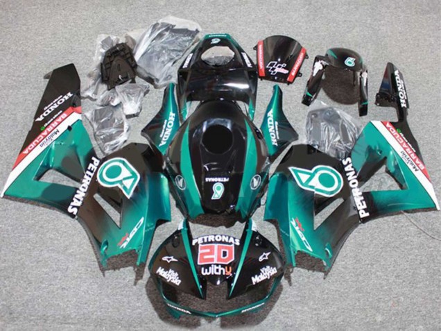 Mejores Carenados Moto Honda CBR600RR 2013-2023 - Azul Verdoso Negro Brillante Petronas 20