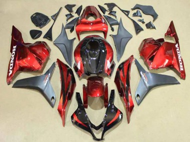 Mejores Carenados Moto Honda CBR600RR 2009-2012 - Plata Rojo Negro Brillante