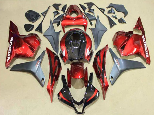 Mejores Carenados Moto Honda CBR600RR 2009-2012 - Plata Rojo Negro Brillante