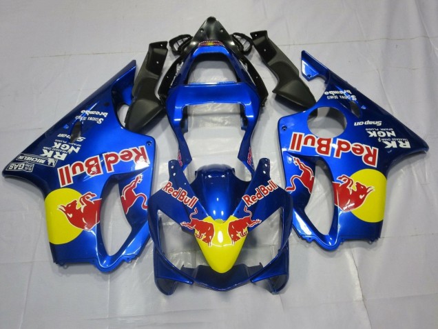 Mejores Carenados Moto Honda CBR600 F4i 2001-2003 - Azul Amarillo Rojo Bull