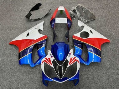 Mejores Carenados Moto Honda CBR600 F4i 2001-2003 - Blanco Rojo Azul Azul Oscuro