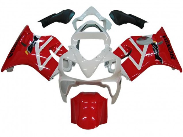 Mejores Carenado Moto Honda CBR600 F4i 2001-2003 - Blanco Rojo
