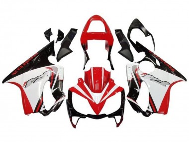 Mejores Carenados Moto Honda CBR600 F4i 2001-2003 - Blanco Rojo Negro Brillante