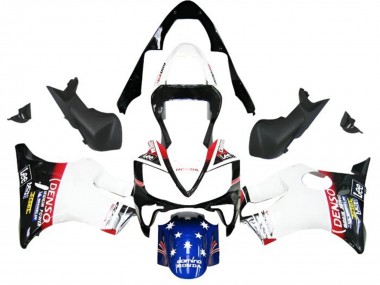 Mejores Carenados Moto Honda CBR600 F4i 2001-2003 - Blanco Azul Rojo Negro Brillante DENSO Star