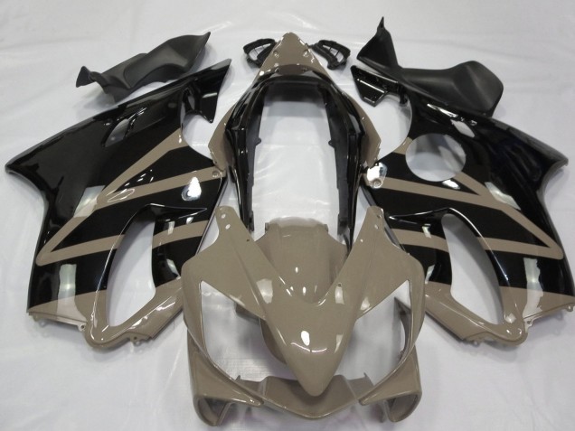 Mejores Carenados Moto Honda CBR600 F4i 2004-2007 - Marrón Topo Negro Brillante