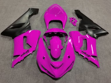 Mejores Carenados Moto Kawasaki ZX6R 2005-2006 - Rosa Negro Mate