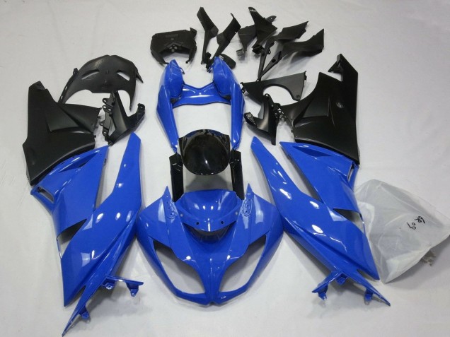 Mejores Carenados Moto Kawasaki ZX6R 2007-2008 - Azul Negro Negro Mate