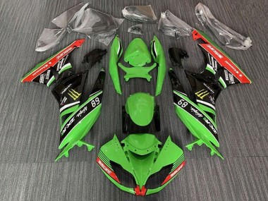 Mejores Carenados Moto Kawasaki ZX6R 2009-2012 - Verde Negro Brillante Rojo Amarillo Monstruo Motocard