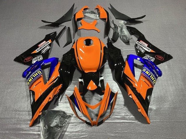 Mejores Carenados Moto Kawasaki ZX6R 2013-2018 - Naranja Azul Negro