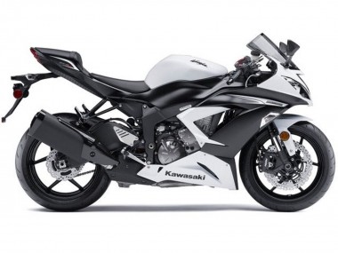 Mejores Kit Carenados Moto Kawasaki ZX6R 2013-2018 - Blanco Negro Mate