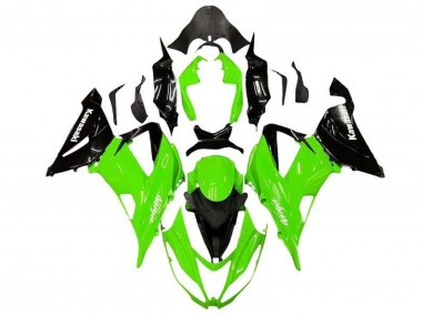 Mejores Kits Carenado Moto Kawasaki ZX6R 2013-2018 - Verde Negro Brillante