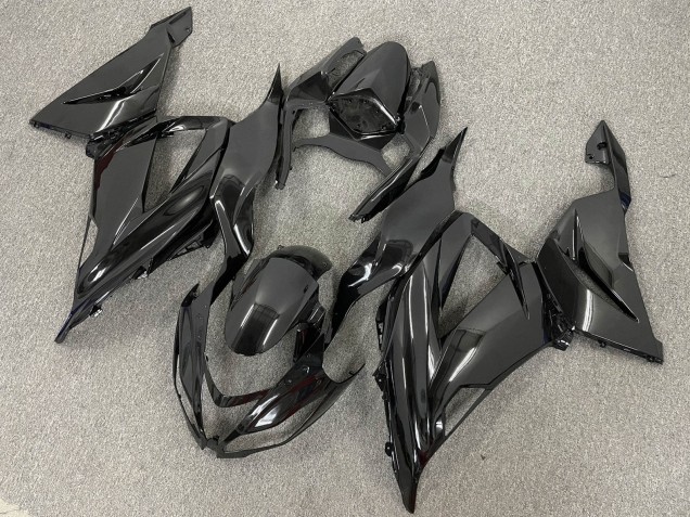 Mejores Carenado Moto Kawasaki ZX6R 2013-2018 - Negro Brillante Negro Mate