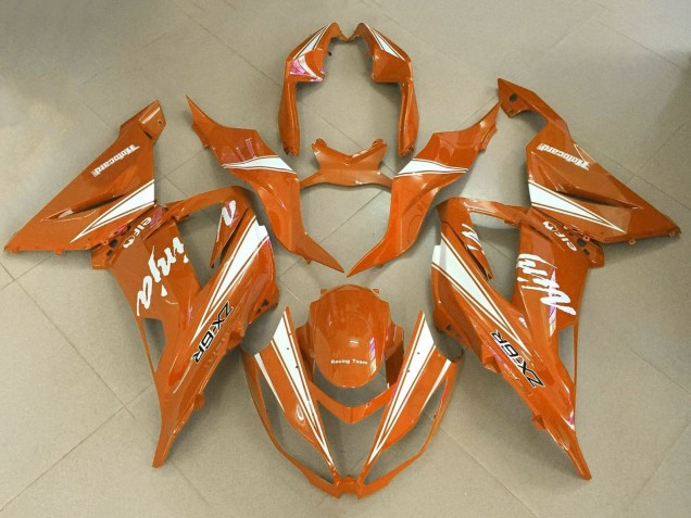 Mejores Carenados Moto Kawasaki ZX6R 2013-2018 - Naranja Blanco