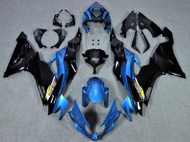 Mejores Carenados Moto Kawasaki ZX6R 2019-2022 - Azul Negro Brillante Amarillo
