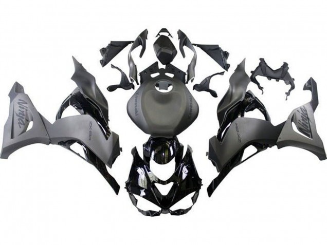 Mejores Carenados Moto Kawasaki ZX6R 2023-2025 - Negro Mate Gris Mate Negro Brillante