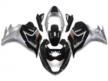Mejores Carenados Moto Suzuki GSX650F 2008-2013 - Negro Brillante Plata