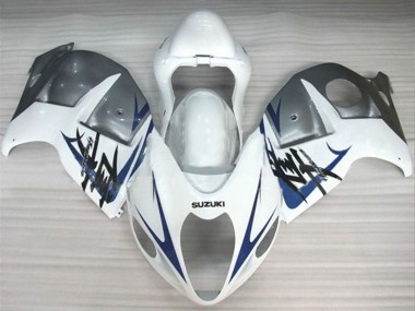 Mejores Carenados Moto Suzuki GSXR 1300 Hayabusa 1996-2007 - Blanco Plata Azul