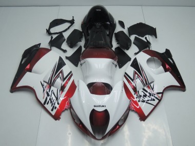 Mejores Carenados Moto Suzuki GSXR 1300 Hayabusa 1996-2007 - Blanco Rojo Caramelo Negro