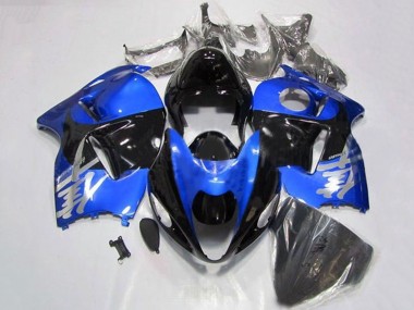 Mejores Carenados Moto Suzuki GSXR 1300 Hayabusa 1996-2007 - Azul Chrome Negro