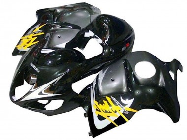 Mejores Carenados Moto Suzuki GSXR 1300 Hayabusa 1996-2007 - Negro Brillante Plata Amarillo