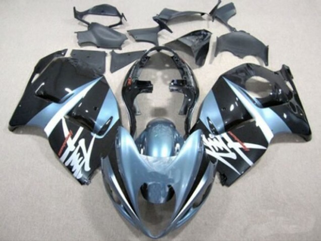 Mejores Carenados Moto Suzuki GSXR 1300 Hayabusa 1996-2007 - Azul Claro Azul Oscuro Blanco Negro