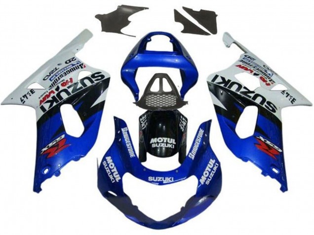 Mejores Carenados Moto Suzuki GSXR1000 2000-2002 - Blanco Rojo Azul Negro Rojo